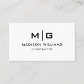 Carte De Visite Professionnel noir et blanc personnalisable (Devant)