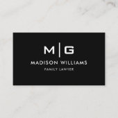 Carte De Visite Professionnel noir et blanc personnalisable (Devant)