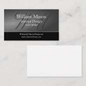 Carte de visite professionnel noir et gris (Devant / Derrière)