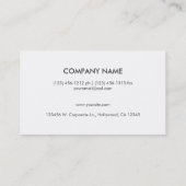 Carte De Visite Professionnel noir et gris moderne et simple de (Dos)