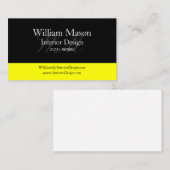 Carte de visite professionnel noir et jaune (Devant / Derrière)