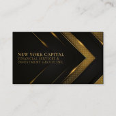 Carte de visite professionnel noir et or (Devant)