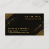 Carte de visite professionnel noir et or (Dos)
