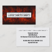 Carte de visite professionnel noir et rouge (Devant / Derrière)