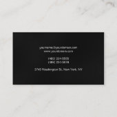 Carte de visite professionnel noir gris clair (Dos)