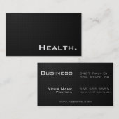 Carte De Visite Professionnel noir moderne d'avant et de De (Devant / Derrière)