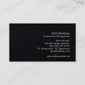 Carte De Visite Professionnel Noir Moderne Militaire (Dos)