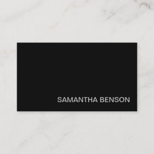 Carte De Visite Professionnel noir moderne simple personnalisé