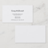 Carte de visite professionnel noir simple (Devant / Derrière)
