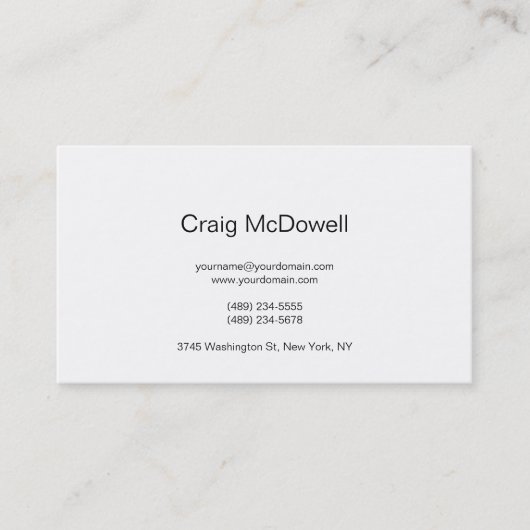 Carte de visite professionnel noir simple (Devant)