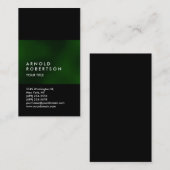 Carte de visite professionnel noir vert Personnali (Devant / Derrière)