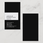 Carte de visite professionnel noir vertical (Devant / Derrière)