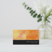 Carte de visite professionnel Orange Hue Watercolo (Debout devant)