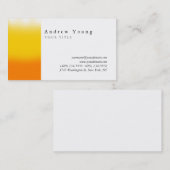 Carte de visite professionnel orange jaune blanc (Devant / Derrière)