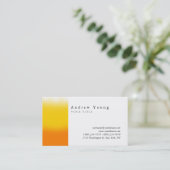 Carte de visite professionnel orange jaune blanc (Debout devant)