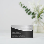 Carte de visite professionnel Orange Steel Effet (Debout devant)