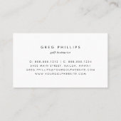 Carte De Visite Professionnel ou instructeur moderne Black & White (Dos)