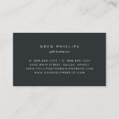 Carte De Visite Professionnel ou instructeur moderne Black & White (Dos)