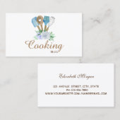 Carte De Visite Professionnel, Outils à main de boulangerie, Fleur (Devant / Derrière)