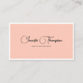 Carte De Visite Professionnel Pale Orange Script QR Code (Devant)