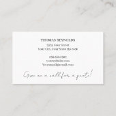 Carte de visite professionnel peintre (Dos)