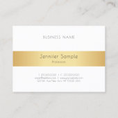 Carte De Visite Professionnel Personnalisé Moderne Élégant Or (Dos)