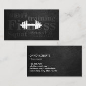 Carte De Visite Professionnel personnel d'entraîneur de forme (Devant / Derrière)