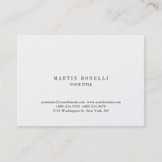 Carte de visite professionnel Plain Chubby (Devant)