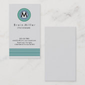 Carte De Visite Professionnel Plain Élégant Moderne Simple (Devant / Derrière)