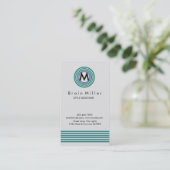Carte De Visite Professionnel Plain Élégant Moderne Simple (Debout devant)