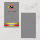 Carte De Visite Professionnel Plain Élégant Moderne Simple (Devant / Derrière)