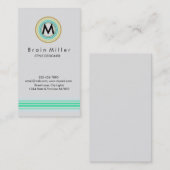 Carte De Visite Professionnel Plain Élégant Moderne Simple (Devant / Derrière)