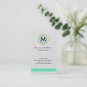 Carte De Visite Professionnel Plain Élégant Moderne Simple (Debout devant)