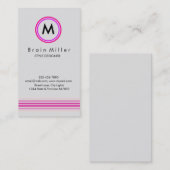 Carte De Visite Professionnel Plain Élégant Moderne Simple (Devant / Derrière)