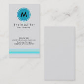 Carte De Visite Professionnel Plain Élégant Moderne Simple (Devant / Derrière)