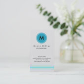 Carte De Visite Professionnel Plain Élégant Moderne Simple (Debout devant)