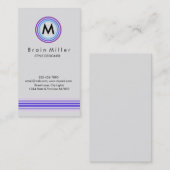 Carte De Visite Professionnel Plain Élégant Moderne Simple (Devant / Derrière)