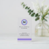 Carte De Visite Professionnel Plain Élégant Moderne Simple (Debout devant)