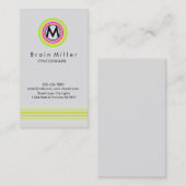Carte De Visite Professionnel Plain Élégant Moderne Simple (Devant / Derrière)