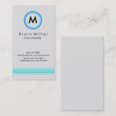 Carte De Visite Professionnel Plain Élégant Moderne Simple (Devant / Derrière)