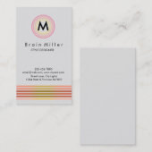 Carte De Visite Professionnel Plain Élégant Moderne Simple (Devant / Derrière)