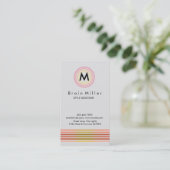 Carte De Visite Professionnel Plain Élégant Moderne Simple (Debout devant)