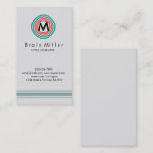 Carte De Visite Professionnel Plain Élégant Moderne Simple (Devant / Derrière)