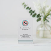 Carte De Visite Professionnel Plain Élégant Moderne Simple (Debout devant)