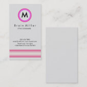 Carte De Visite Professionnel Plain Élégant Moderne Simple (Devant / Derrière)