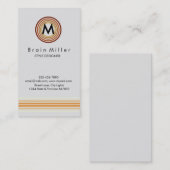 Carte De Visite Professionnel Plain Élégant Moderne Simple (Devant / Derrière)
