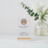 Carte De Visite Professionnel Plain Élégant Moderne Simple (Debout devant)
