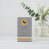 Carte De Visite Professionnel Plain Élégant Moderne Simple (Debout devant)