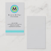 Carte De Visite Professionnel Plain Élégant Moderne Simple (Devant / Derrière)