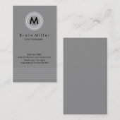 Carte De Visite Professionnel Plain Élégant Moderne Simple (Devant / Derrière)